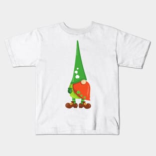 Saint Patrick's Day, Cute Gnome, Lucky Clovers Kids T-Shirt